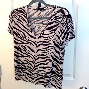 Rails Cara zebra Linen T shirt